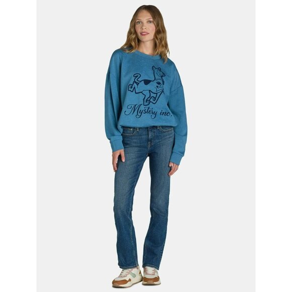 Scooby Doo Womens Crewneck Sweatshirt Medium Blue - Picture 4 of 11